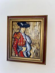 Original Signed Painting By MARI Of Spanish Matador Painting Framed