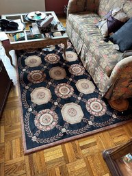 Beautiful Country Carpets And Rugs Panel Design Black And Beige Rug 5'3' X 8'3'