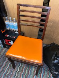 Vintage Chair With Orange Seat