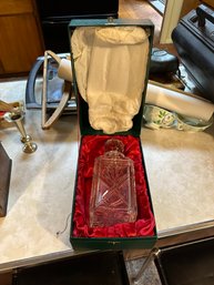 Gorgeous Thos Webb British Hand Cut Crystal Decanter In Box Great For Gift!