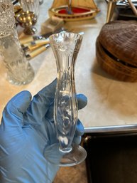 Elegant Crystal Glass Bud Vase