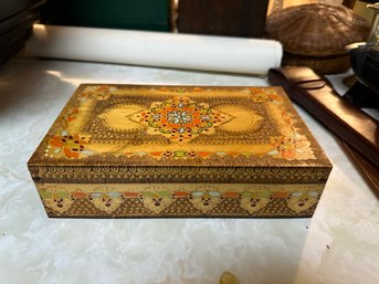 Vintage Keepsake Hand Painted Wooden Box