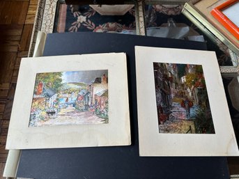 Vintage Pair Of Beautiful Scenes Paintings