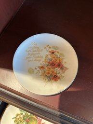 Vintage Lasting Memories Birthday Floral Porcelain Plate
