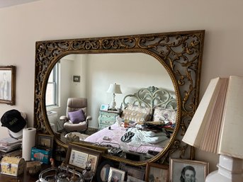 Antique Handcarved Moroccan Style Fretwork Mirror