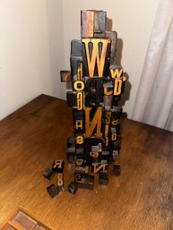 Custom Made Art Sculpture Of Ink Blocks Letters