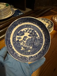 Antique Allertons Blue Willow Dinner Plate Made In England