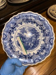 Vintage Delfts Royal Blue And White Decorative Plate