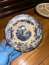 Allertons Kenilworth England Blue And White Dish Cracked