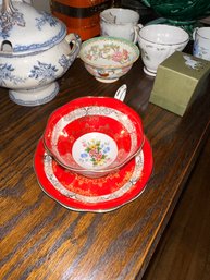 Absolutely Stunning RED Royal Standard Fine Bone China England Cup & Saucer