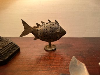 Vintage Brass Fish Sculpture