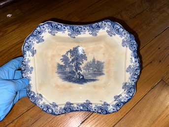 Kenilworth By Allertons Blue And White Square Serving Bowl