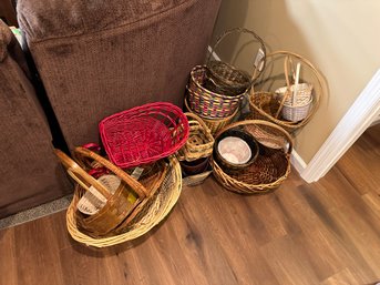 Assorted Lot Of Baskets  Various Sizes And Functions