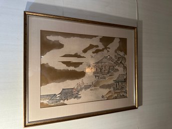 Antique Old Japan Gold Frame Art Print