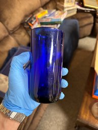 Dark Blue Glass Vase