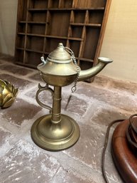 Vintage Brass Oil Lamp