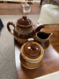 Brinn's PGH Tea Set With Teapot, Creamer, And Sugar Bowl - Made In Taiwan