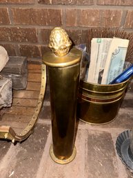 Fireplace Match Holder Brass