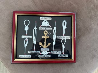 Vintage Sailor's Nautical Knots Shadow Box Framed