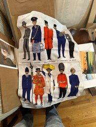 Vintage London Characters Retro Souvenir Tea Towel