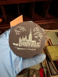 Vintage Salisbury Cathedral Souvenir Decorative Plaque