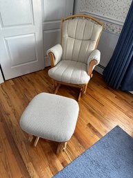 Vintage Rocking Chair With Foot Rest