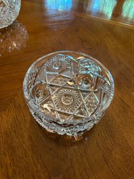 Vintage Glass Crystal Heavy Large Bowl