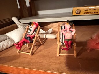 Pink Flamingo On Chairs Mini