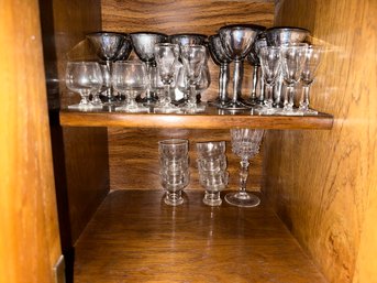 Collections Of Silver Glass And Clear Glass