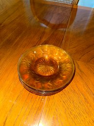 Set Of 6 Saucer Glass Bowls