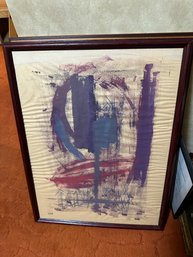 Vintage Lithograph Framed - Signed