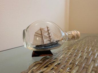 Rare Miniature Ship Inside A Bottle