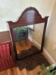 Vintage Carved Wood Wall Mirror