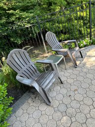 Pair Of Outdoor Hard Plastic Chairs