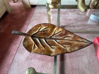 Vintage Montego Brown Metal Leaf