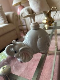 Beautiful Bathroom White Ceramic Elephant