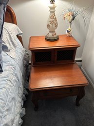 Vintage Furniture Side Table With Cabinet
