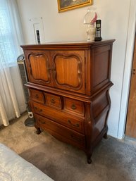 Antique Walnut Regency Bedroom Bureau Dresser