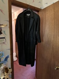 Studio Leather Heavy Duty Trench Coat Black