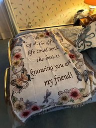 Beautiful Tapestry Friends Throw Blanket Butterflies