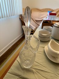 Beautiful Vintage Cut Crystal Glass Decanter
