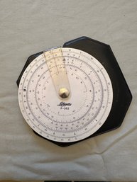 Vintage Concise Circular Slide Rule With Sheath