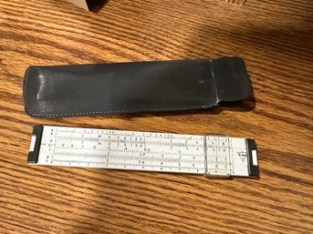 Vintage Pocket Slide Ruler With Box