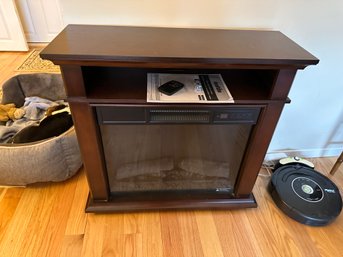 Dureflame Black Infrared Electric Fireplace And TV Stand