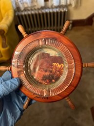 Ship Wheel Ashtray With 'Grand Canyon Nat'l Park'