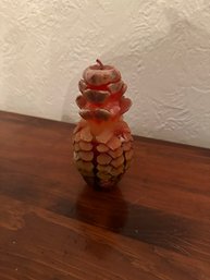 VINTAGE ODD CARVED OLD CANDLE