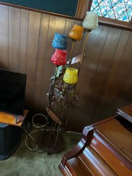 Vintage Colorful 5 Bulbs Floor Lamp