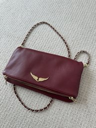 Dark Red Leather Zadig And Voltaire Paris Bag