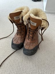 Ugg Brown Waterproof Fur Vibram Leather Snow Gore-Tex Boots