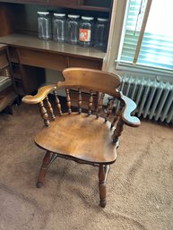 Vintage Bow Captain's Chair Damaged